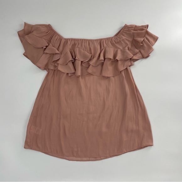 DO+BE‎ Off the Shoulder Ruffle Sleeveless Top in Dusty Rose Color NWT - Picture 7 of 8
